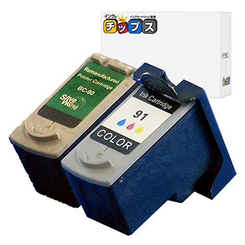 CANON 使用済みインクカートリッジ90個セット Amazon.co.jp: キヤノン用 BC-90+BC-91（ブラック+カラー）2個セット
